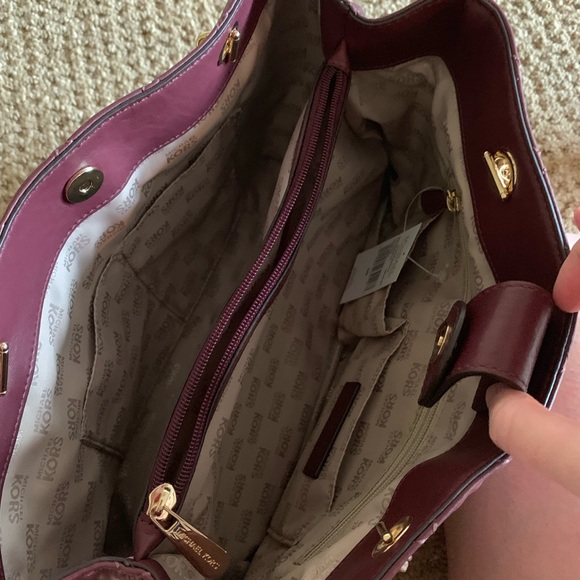 Michael Kors Maroon Purse - Picture 5 of 6